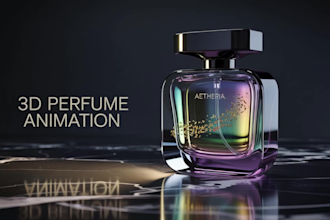 premium 3d perfume product animations and eye catching fragrance ads