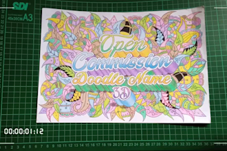 draw super cool doodle art for your name in 3d