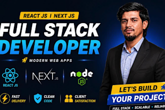 build your custom full stack website as expert react js next js developer