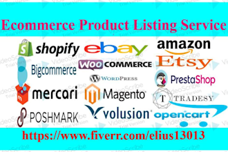 do product listing, upload products or add products to ecommerce store