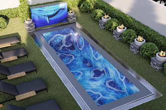 design modern luxury backyard pools and landscape