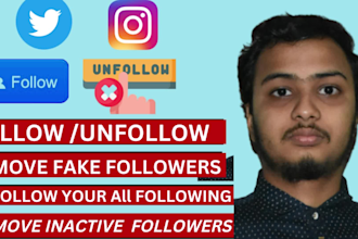 do unfollow or follow people on your instagram or twitter