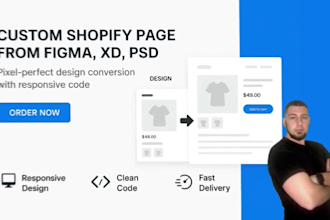 do custom shopify store from your figma or psd design
