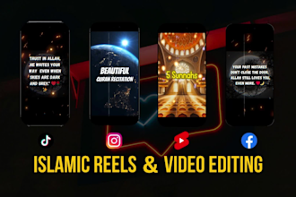 create islamic quran reels, youtube shorts, and tiktoks professionally