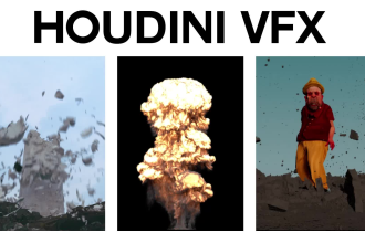 make 3d cgi vfx simulations in houdini