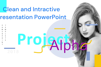design clean and interactive powerpoint presentation