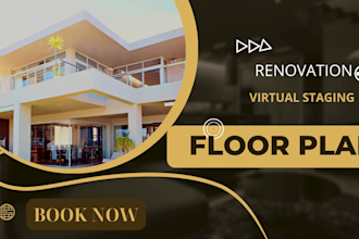 professional floor plan design and virtual home makeover