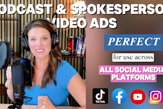 be your female podcast spokesperson for video ads