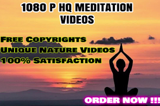 create 14 meditation videos in 1080 p for youtube