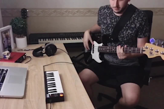 record professional bass guitar track