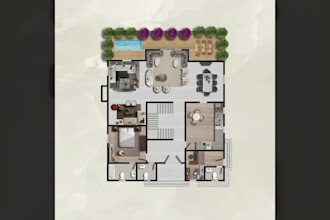 do 2d floor plan, architect architectural drawing presentation for real estate