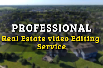 do professional real estate video editing in 24 hours