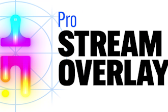 design professional animated twitch overlay and logo