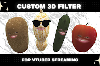 create 3d ar vtuber filter for snap camera  and lens studio
