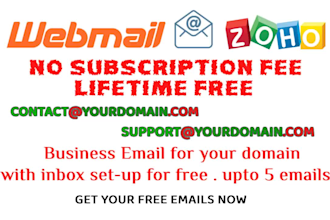 create unlimited lifetime free business emails with inbox set up
