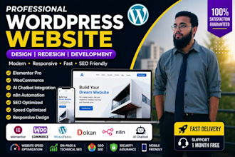 build ai powered wordpress website with woocommerce, chatbot,n8n