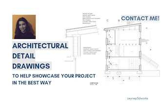 do section details, 2d and 3d construction details