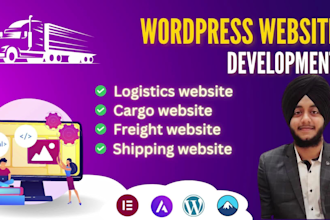 design logistics, cargo, trucking, courier, freight, and moving company website