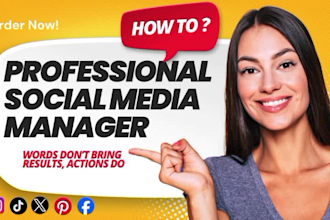 be your social media manager with monthly management