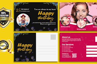 design business promotional, real estate postcard and direct mail eddm