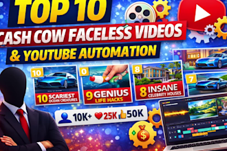 top 10 cash cow faceless video and youtube automation