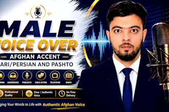 record professional afghan male dari and pashto voice over