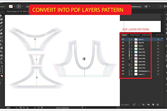 convert sewing pattern layers, sewing pattern convert pdf layers,dxf to pdf