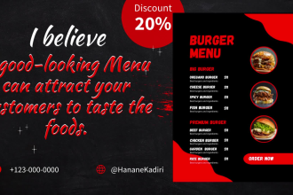 design awesome restaurant menu, food menu, price list,