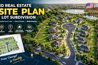 create professional 3d real estate site plans and lot subdivisions
