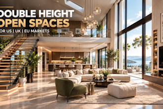 create realistic 3d attic, loft and double height space renderings