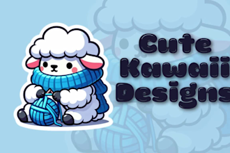 create cute chibi kawaii character, sticker, clipart, mascot