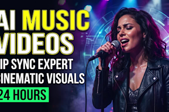 create realistic ai music video with lip sync and visual style for your songs