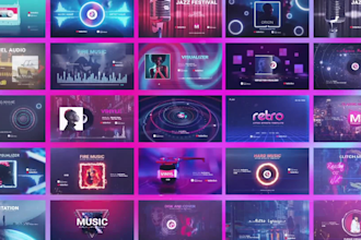 make unique modern podcast, music visualizer, audio spectrum
