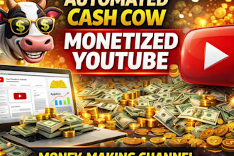 do automated cash cow  monetized youtube monition cash cow channel