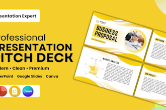 business presentation and investor pitch deck