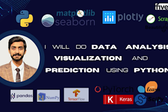 do data analysis, visualization and prediction using python