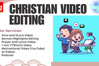 make christian video editing of church sermon, bible video