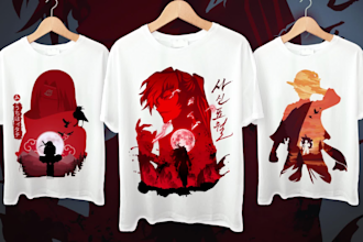 create an anime t shirt design for you