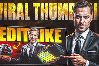 design a premium clickbait youtube thumbnail for you
