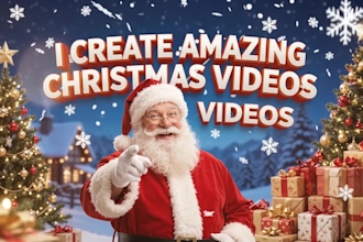 create cinematic christmas video ad holiday commercial or festive promo video