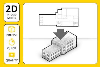 convert 2d drawing into 3d model