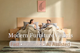create your furniture, sofa, bed, chair in 3d and render