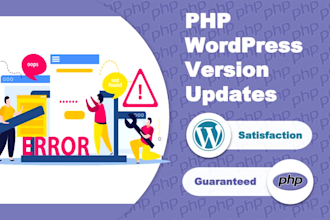do update php version, wordpress version, plugins, and backup