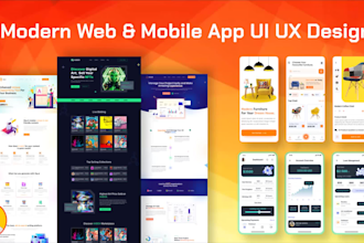 website and mobile app uiux design, wireframe, prototype, web template, nft web