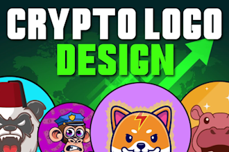 brainstorm viral crypto meme token logo, meme coin and stickers