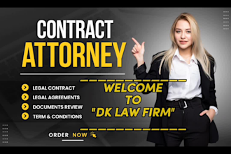 be your lawyer for legal agreements,contracts,terms and conditions,nda,lawsuits
