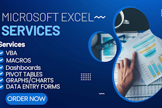 design charts, graphs, tables in excel and google sheets