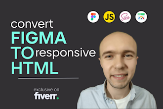 convert figma to HTML CSS service, SEO ready
