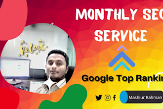 do monthly on page and off page SEO for website ranking
