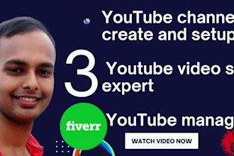 do your youtube video SEO vidiq, and  channel creation